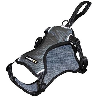 NUM'AXES Harnais auto nylon Security Coneck'T - M - 69-80cm - Noir - Pour chien