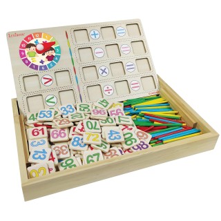 LexibookBio Toys L'École des Maths, Boîte à activités en Bois FSC pour Apprendre à Compter, Jouet éducatif d'éveil 1er âge, Jeu 