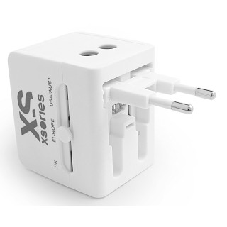Xsories Roamx Cube 2.0 Chargeur international avec Double entrée USB 2,1 A/1 A pour Smartphone Blanc