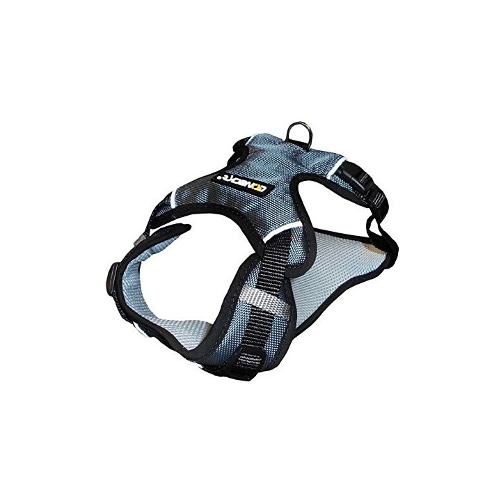 NUMAXES Harnais Sport Coneck'T - L : 80-105cm - Gris - Pour chien