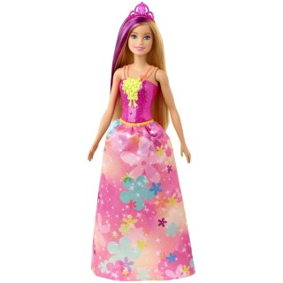 Barbie Dreamtopia poupée princesse aux cheveux blonds avec mèche violette, jouet pour enfant, GJK13