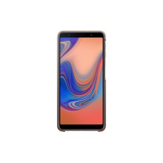 Samsung Coque Rigide pour Galaxy A7 (2018) Doré/Transparente