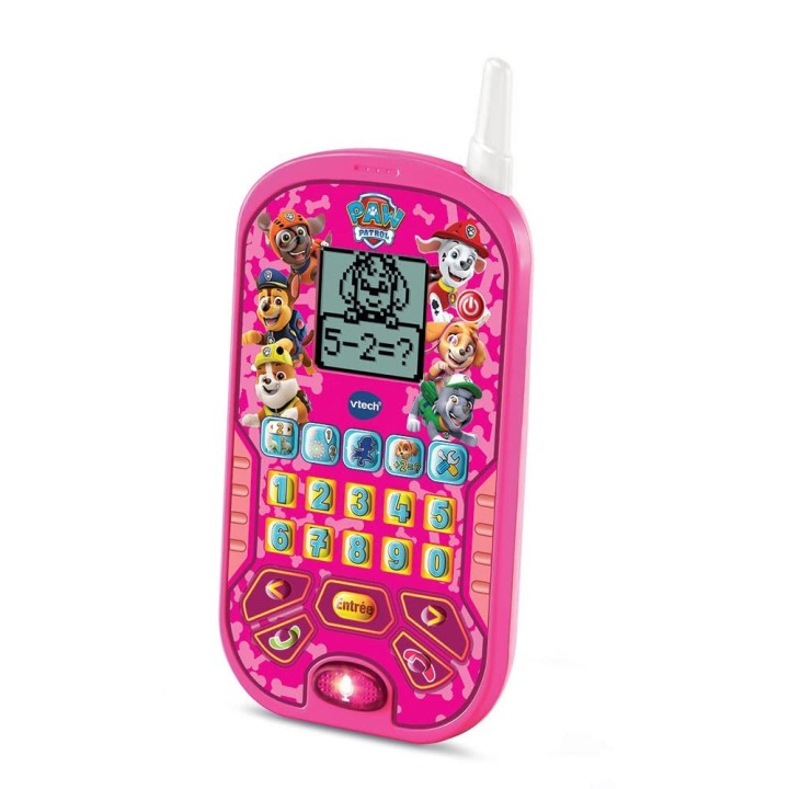 VTech – Pat Patrouille - Le Smartphone Éducatif Rose, Jouet Interactif – 3/7 Ans - Version FR, Enfant