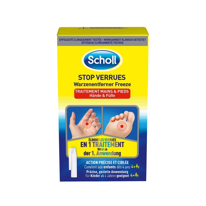 Scholl Traitement Stop Verrues Pieds/Mains Cryothérapie 80 ml