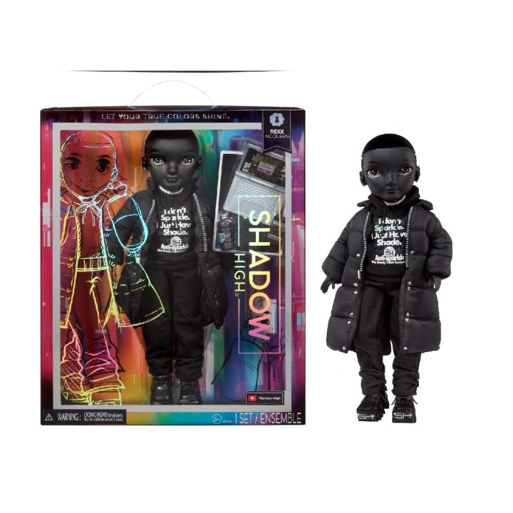 Rainbow High Shadow High - REXX MCQUEEN - Poupée Mannequin de Couleur avec Tenue à la Mode et Plus de 10 Accessoires Colorés - I