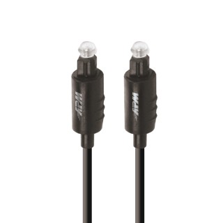Cordon Fibre Optique TOSLINK MÂLE/MÂLE Noir 2M