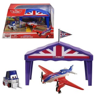 Planes - Y5737 - Véhicule Miniature - Garage - Stand de Course Pack 2