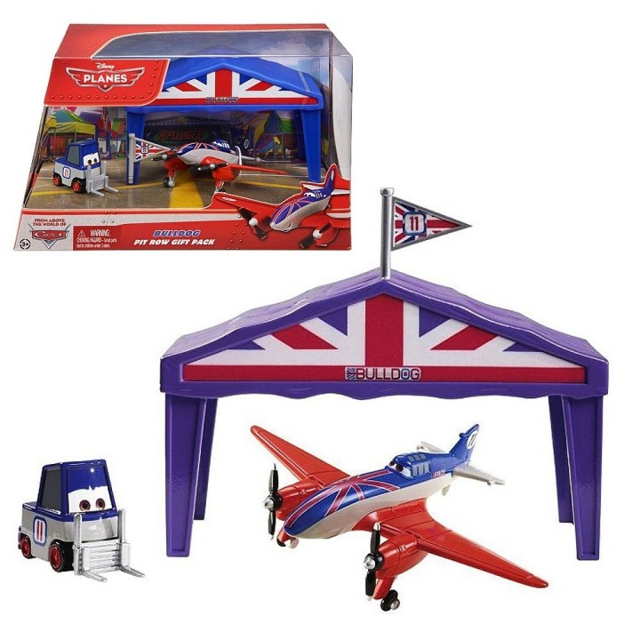Planes - Y5737 - Véhicule Miniature - Garage - Stand de Course Pack 2