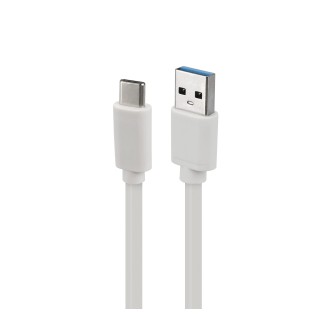 apm 570368 - Cordon Usb 3.0 Usb-A/Type-C - Connecteurs Mâle/Mâle - Pour Smartphone et tablette - 1m de long - Blanc