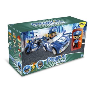 Pinypon Action - Véhicules d'action de la police, pour garçons et filles à partir de 4 ans, Multicolore (Famosa 700014495)