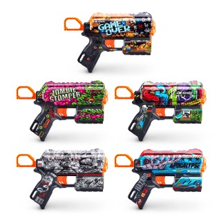 ZURU - XSHOT - Skins - Flux - Pistolet Flèches Mousse - Livré avec 8 flèches - Coloris aléaroire - Tire Jusqu’à 27 mètres - 3651