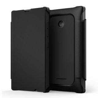 Mozo Works With Lumia MOZ435FB Etui Flip pour Nokia Lumia 435 Noir