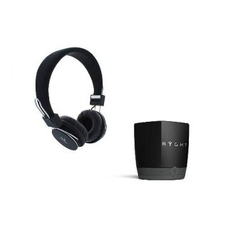 RYGHT Enceinte sans Fil + Casque Audio Exago Noir/Gris + Lumina Noir