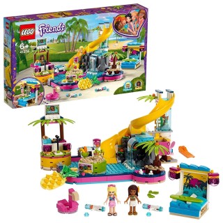 LEGO®-Friends La soirée piscine d'Andréa Jouet pour Fille et Garçon à Partir de 6 Ans et Plus, 468 Pièces 41374