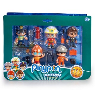 Pinypon Action - Ensemble de 5 Figurines de La Série 2 avec Accessoires pour Enfants de 4 à 8 ans (Famosa 700015265)