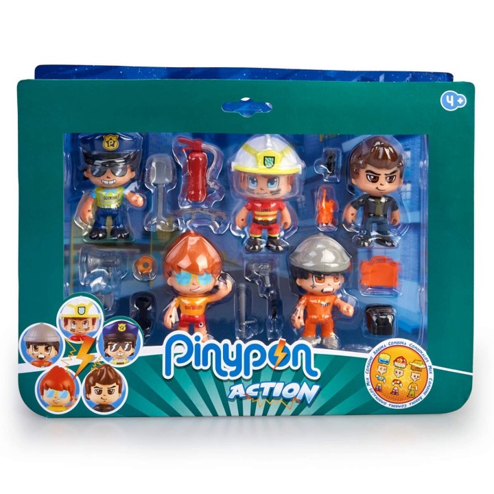 Pinypon Action - Ensemble de 5 Figurines de La Série 2 avec Accessoires pour Enfants de 4 à 8 ans (Famosa 700015265)