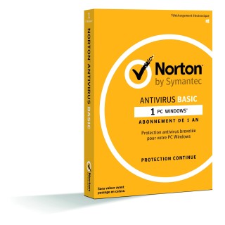 NortonLifeLock Antivirus Basic 2019 | 1 Appareil | 1 an | PC | Téléchargement