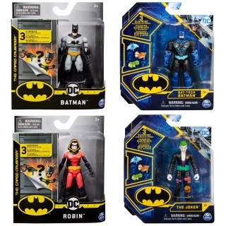 DC Batman - Figurine Basique 10 CM Batman Comics - Figurine Articulée avec 3 Accessoires Mission Mystère Jouet Batman 10 cm - 60