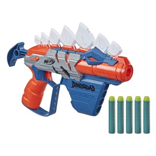 Nerf DinoSquad, Blaster Stego-Smash, 5 fléchettes Nerf Elite, Design de stégosaure, Jouet de Dinosaure à partir de 8 Ans