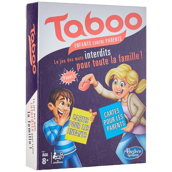 Hasbro Taboo Enfants Contre Parents - Le Jeu d'ambiance familiale -8 Ans et Plus- Version française