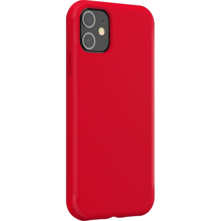 Coque iPhone 12/12 Pro Silicone SoftTouch Rouge Bigben
