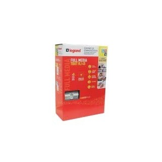 Legrand 093078 Coffret de Communication Full Media Tout RJ45 pour T1 à T3, Neuf pour Distribuer la Tv et Services Box Vers les P