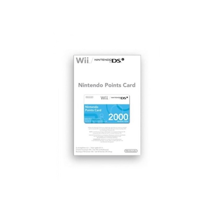 Carte à points Nintendo (2000 points) pour Wii et dsi
