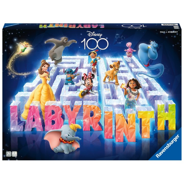 Ravensburger - Le Grand Classique des Jeux de société - Labyrinthe Disney 100ème anniversaire - Jeu de plateau - Jeu de réflexio