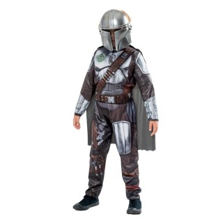 RUBIES - STAR WARS Officiel - Costume de Luxe The Mandalorian - Déguisement Enfant Taille 5-6 Ans - Combinaison Avec Armure Remb