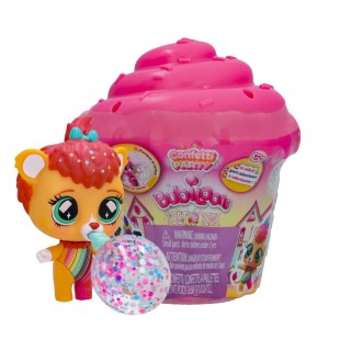 BUBILOONS Confetti Party, Petit Poupée Animal Surprise à Collectionner qui Gonfle des Ballons avec 8 Accessoires, Jouet Cadeau p
