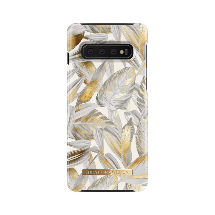 IDEAL OF SWEDEN Coque de protection pour Samsung Galaxy S10 (Printemps/été 2019) (feuilles de platine)