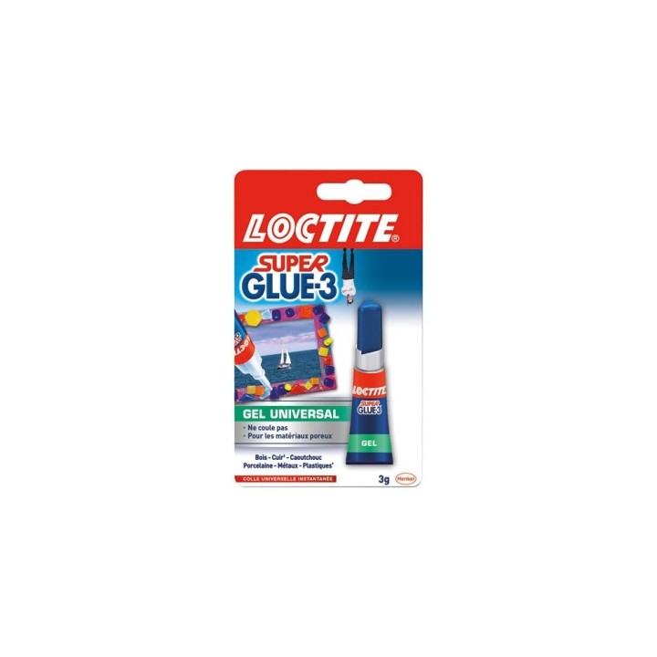 Super Glue Colle gel en tube de 3 g Transparent