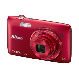Nikon Coolpix S3500 Appareil photo numérique compact 20,1 Mpix Ecran 2,7" Zoom optique 7x Rouge