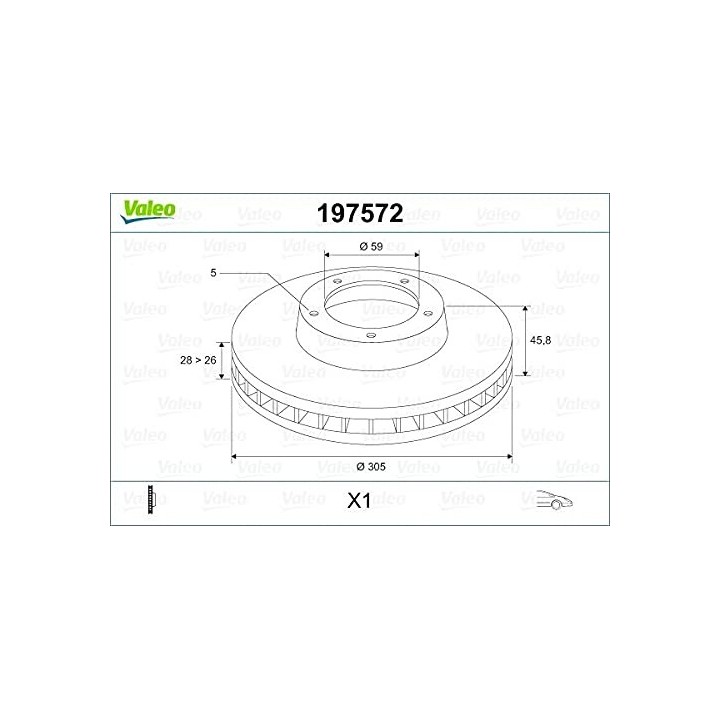 Valeo 197572 - Disque de frein