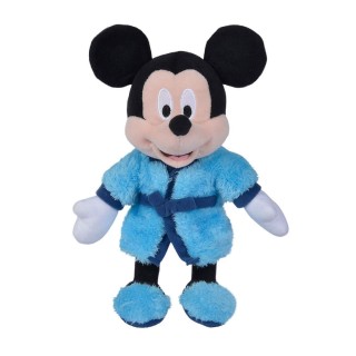 Doudou Malin Mickey la Souris Peluche Peignoir Turquoise 25 cm