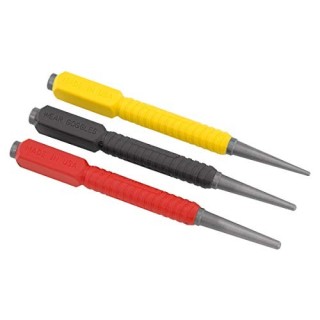 Stanley 0-58-930 Chasse clous avec Dynagrip, Multicolore, Set de 3 Pièces