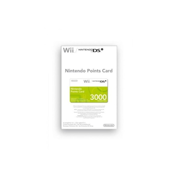 Carte à points Nintendo (3000 points) pour Wii et DSi