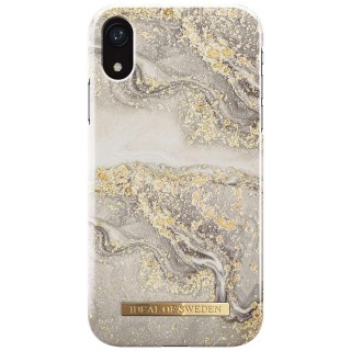 Ideal Of Sweden Coque Rigide Fashion Sparkle Greige Marble Compatible avec iPhone XR