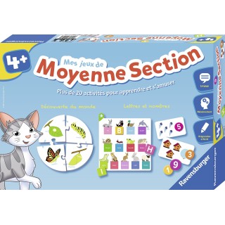 Ravensburger - Jeu Educatif - Mes jeux de moyenne section - Coffret complet éducatif - 20 activités programme 2e année maternell