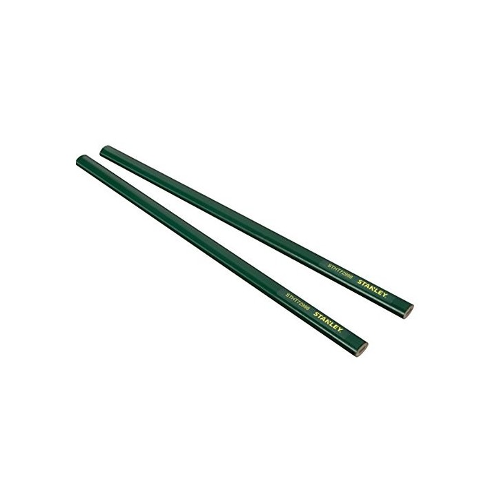 Stanley STHT0-72998 Crayon de maçon 30 cm Carte 2 pièces Corps Vert