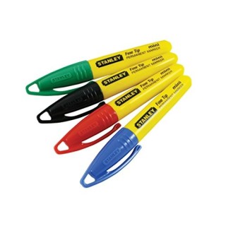 Stanley 2-47-329 Mini-marqueur pointe fine Carte 4 pièces