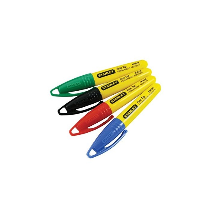 Stanley 2-47-329 Mini-marqueur pointe fine Carte 4 pièces