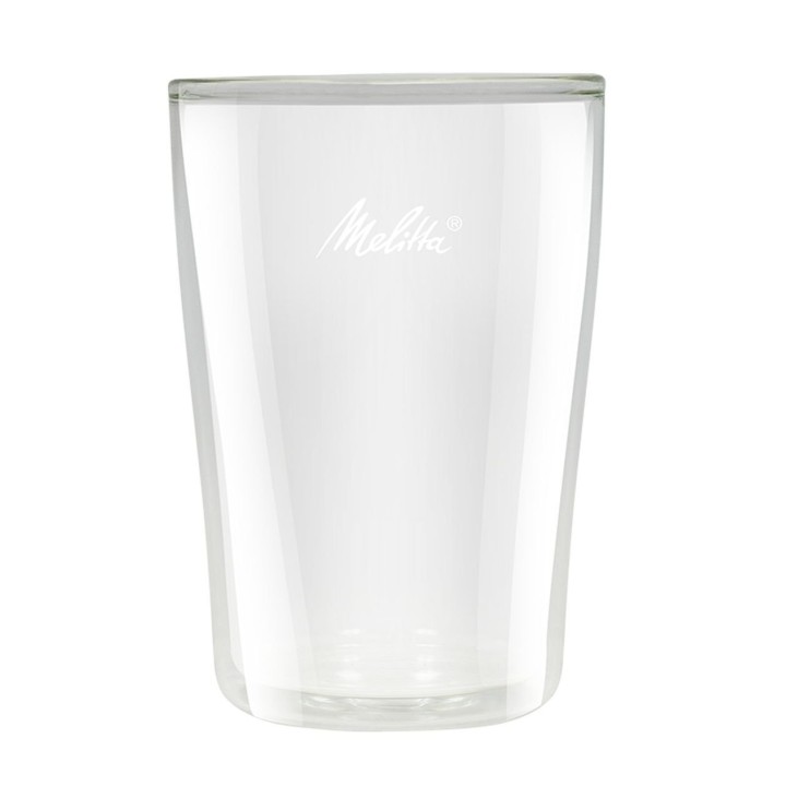 Melitta 2 Verres à Latte Macchiato, Double Paroi Isolante, Anti-Brulure, Adapté au Micro-Onde, 300 ml, Hauteur 13 cm, Pour Over