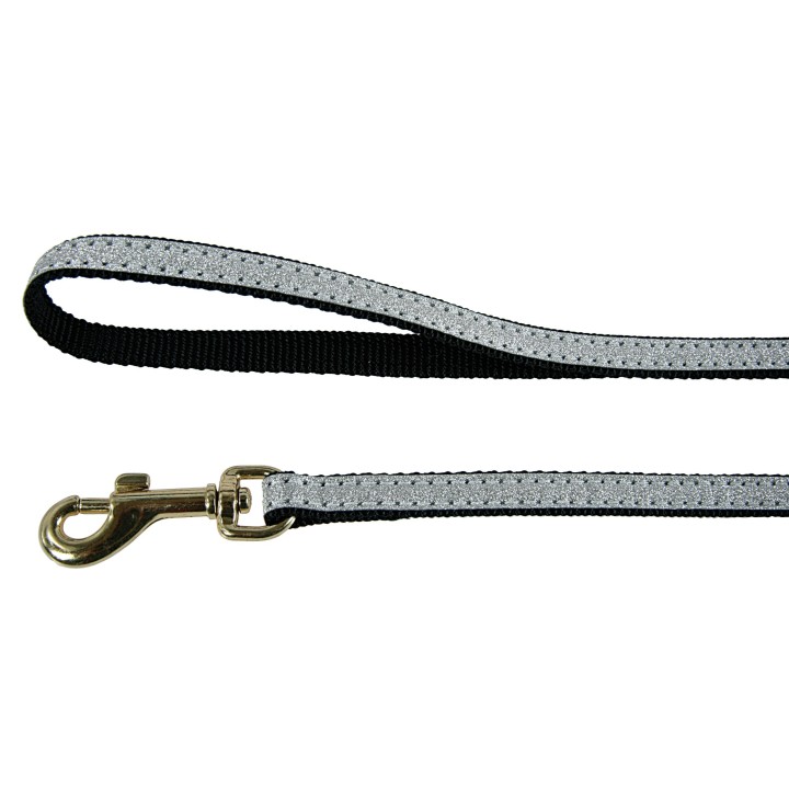 Laisse lamé noire longueur 1 m pour chat/ZOLUX