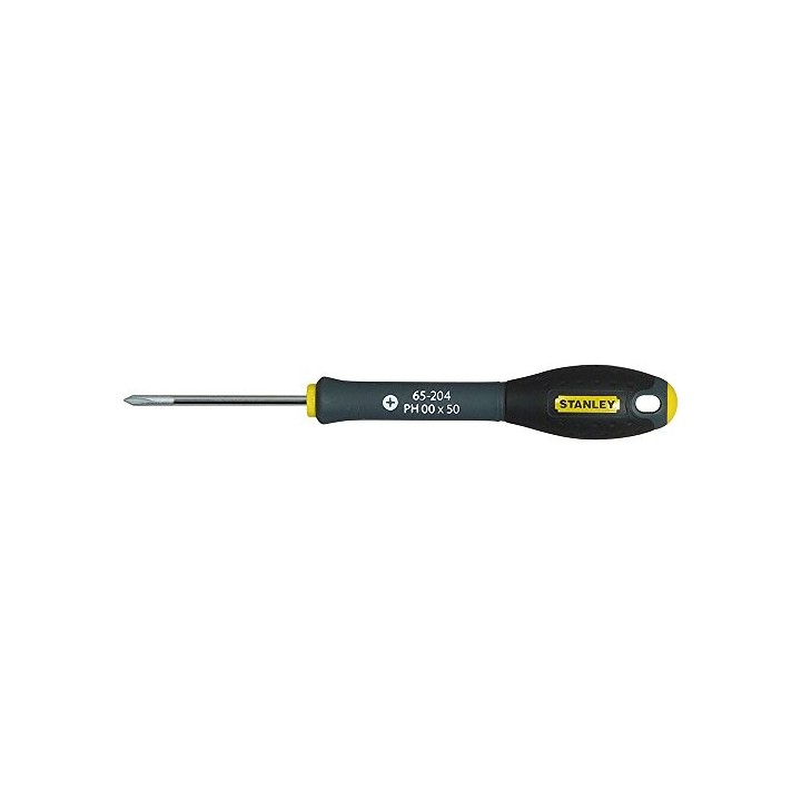 Stanley 1-65-204 Tournevis Phillips Ph00X50Mm Gamme FatMax - Fabriqués En France - Lame En Acier - Sablage De L'Empreinte - Poig
