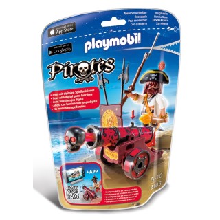 Playmobil - 6163 - Pirate avec Canon Rouge