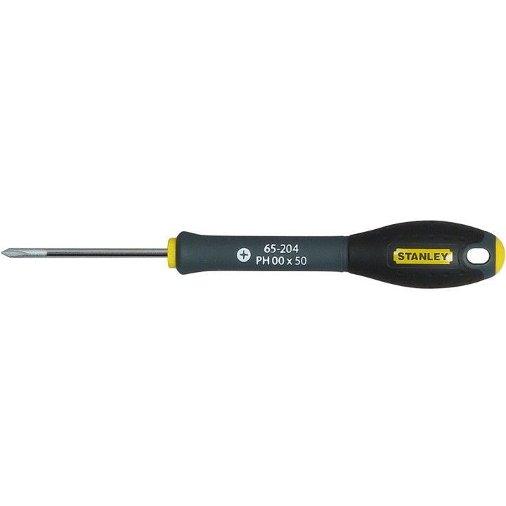 Stanley 1-65-204 Tournevis Phillips Ph00X50Mm Gamme FatMax - Fabriqués En France - Lame En Acier - Sablage De L'Empreinte - Poig