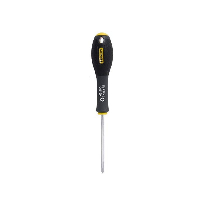 Stanley 1-65-206 Tournevis Phillips Ph0X75Mm - Gamme FatMax - Fabriqués En France - Lame En Acier - Sablage De L'Empreinte - Poi