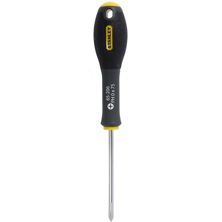 Stanley 1-65-206 Tournevis Phillips Ph0X75Mm - Gamme FatMax - Fabriqués En France - Lame En Acier - Sablage De L'Empreinte - Poi