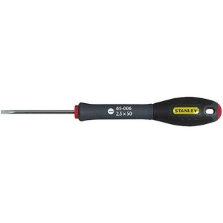 Stanley 1-65-006 Tournevis Parallèle 2,5X50Mm Gamme FatMax - Fabriqués En France - Lame En Acier - Sablage De L'Empreinte - Poig